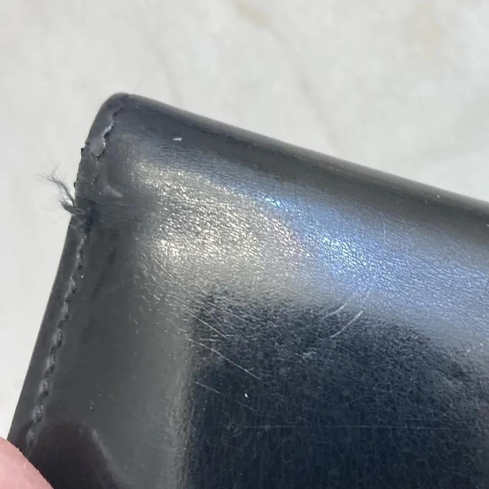Christian Dior black leather mens wallet